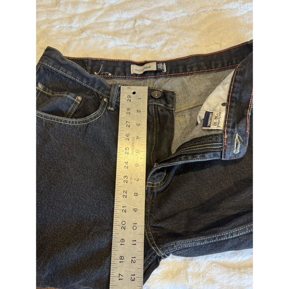 Anchor Black Pants Mens 36 X 30 Original Baggy Wide Jeans Y2K 90s Vintage Skater - Picture 9 of 12